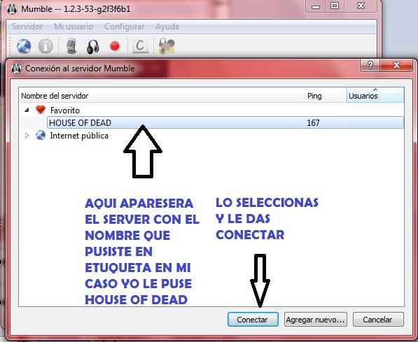 COMO CONECTARSE AL MUMBLE Mumble12