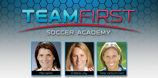 Mia Hamm, Kristine Lilly and Tisha Venturini-Hoch - TeamFirst Soccer Academy Teamfi12