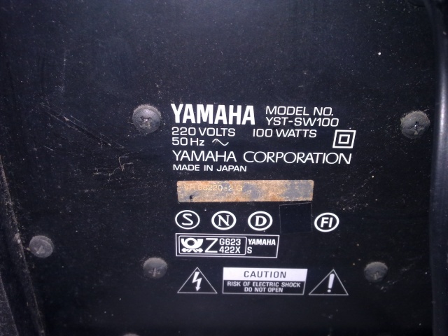 Yamaha yst sw100 subwoofer 2025
