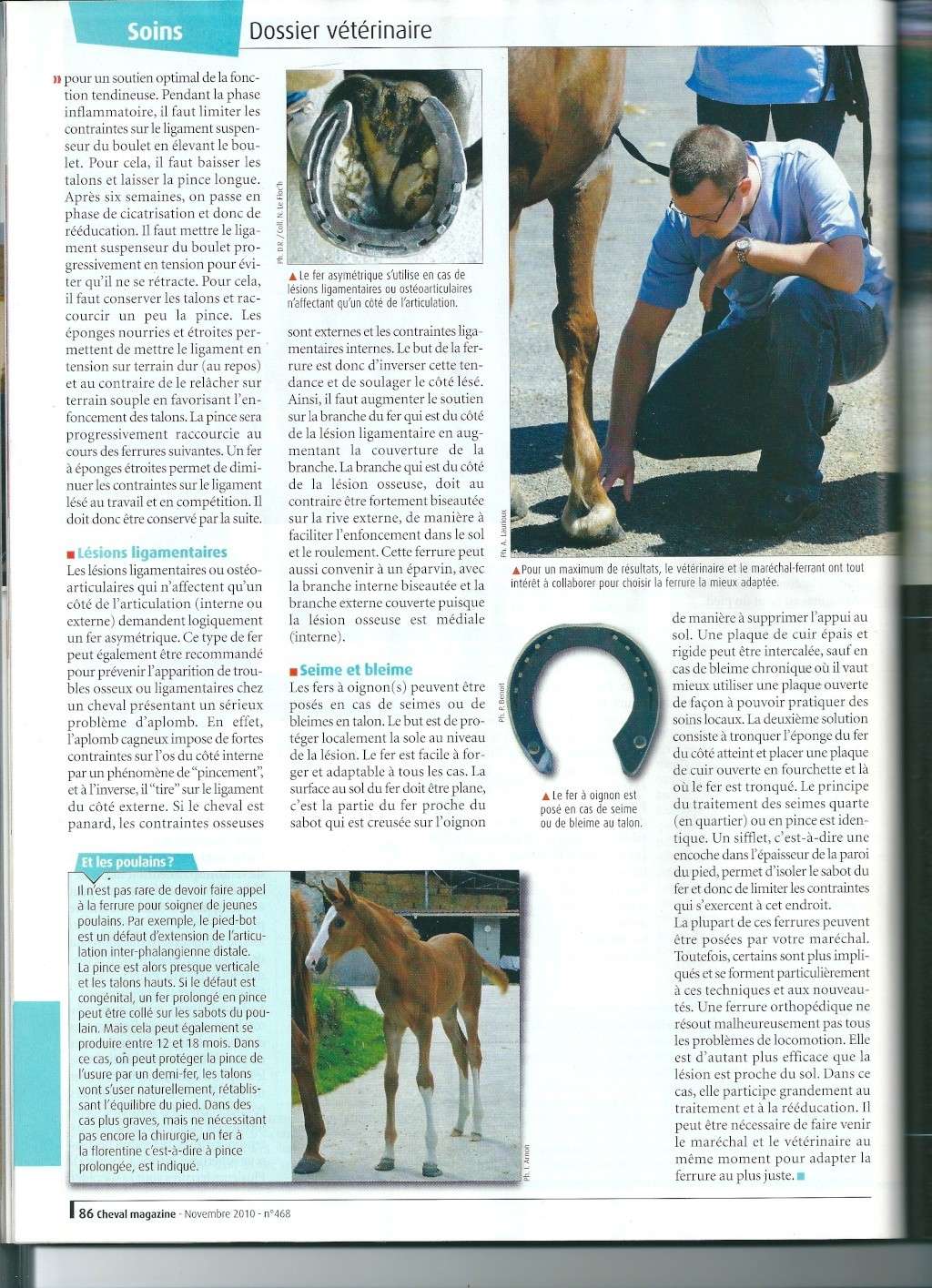 Ferrures du futur ( article cheval magazine nov. 2010 )  Scan411
