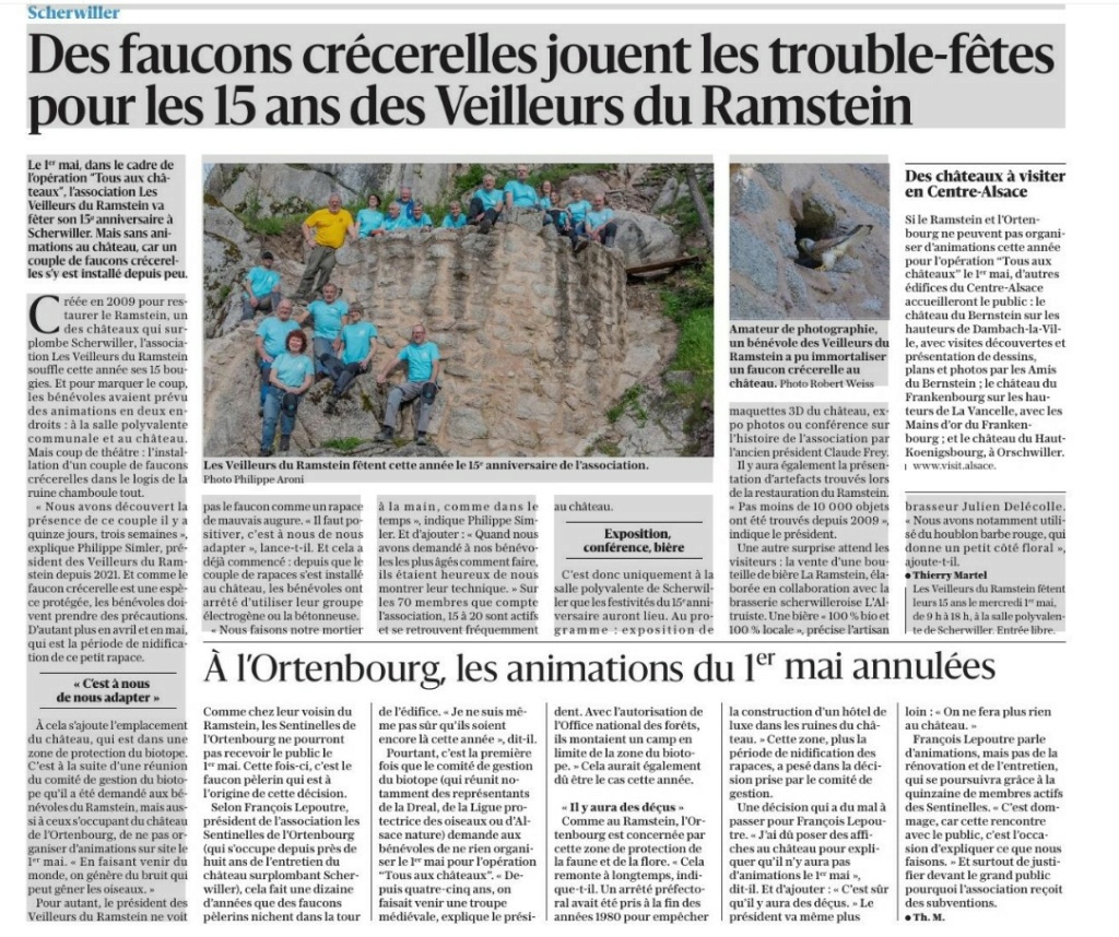 Oiseaux et châteaux , DNA jeudi 25 avril 2024. 43908710