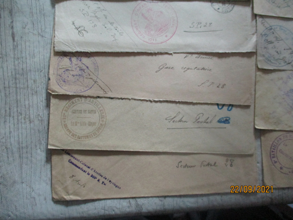 Enveloppes Trésor & Postes et cachets d'unités Tp310