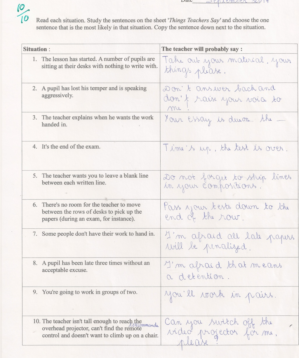 Le classroom English : comment le travailler avec les élèves ?  Classr13