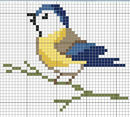  Tricot - crochet utilitaire ou décoratif - janvier- février 2022 - autour des oiseaux Grille10