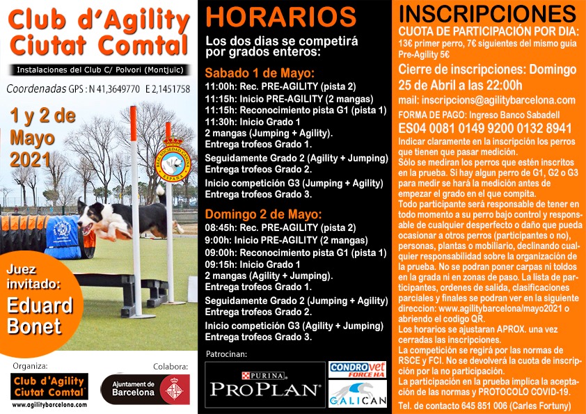 Canina Ciutat Comtal 1 y 2 mayo (preagility) Whatsa10