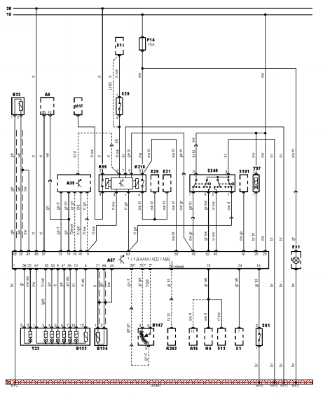 [ VW Golf 3 VR6 an 1998 ] Schéma connecteur boîte auto Schzom10