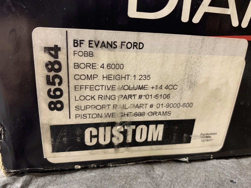 Diamond 4.60 Custom Pistons. SOLD Fc070210