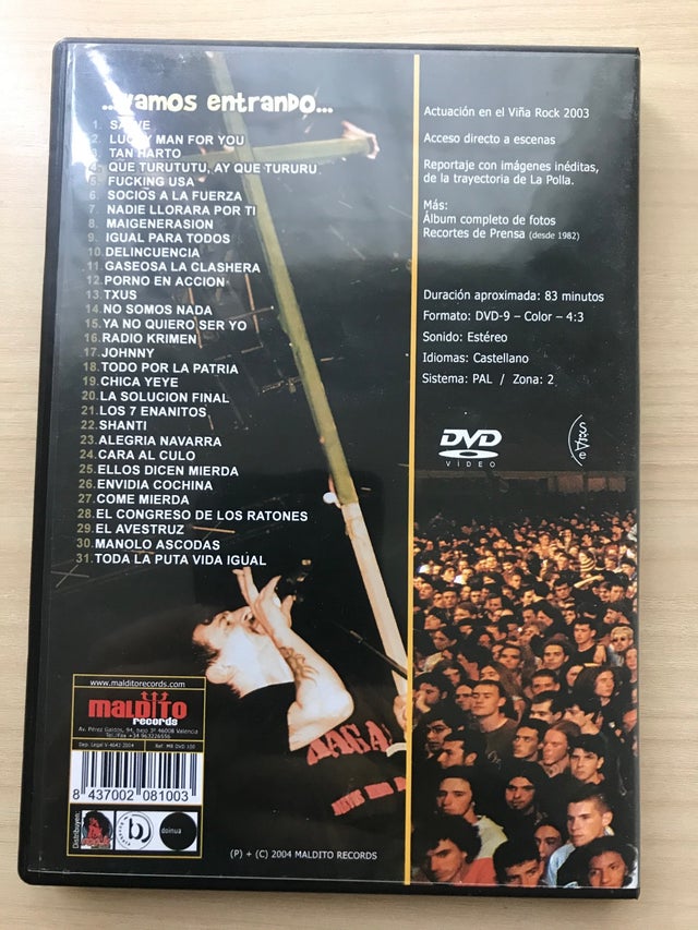 Vendo 3 DVDs. Jethro Tull, La Polla Records, Bob Marley Tributo. I2873412