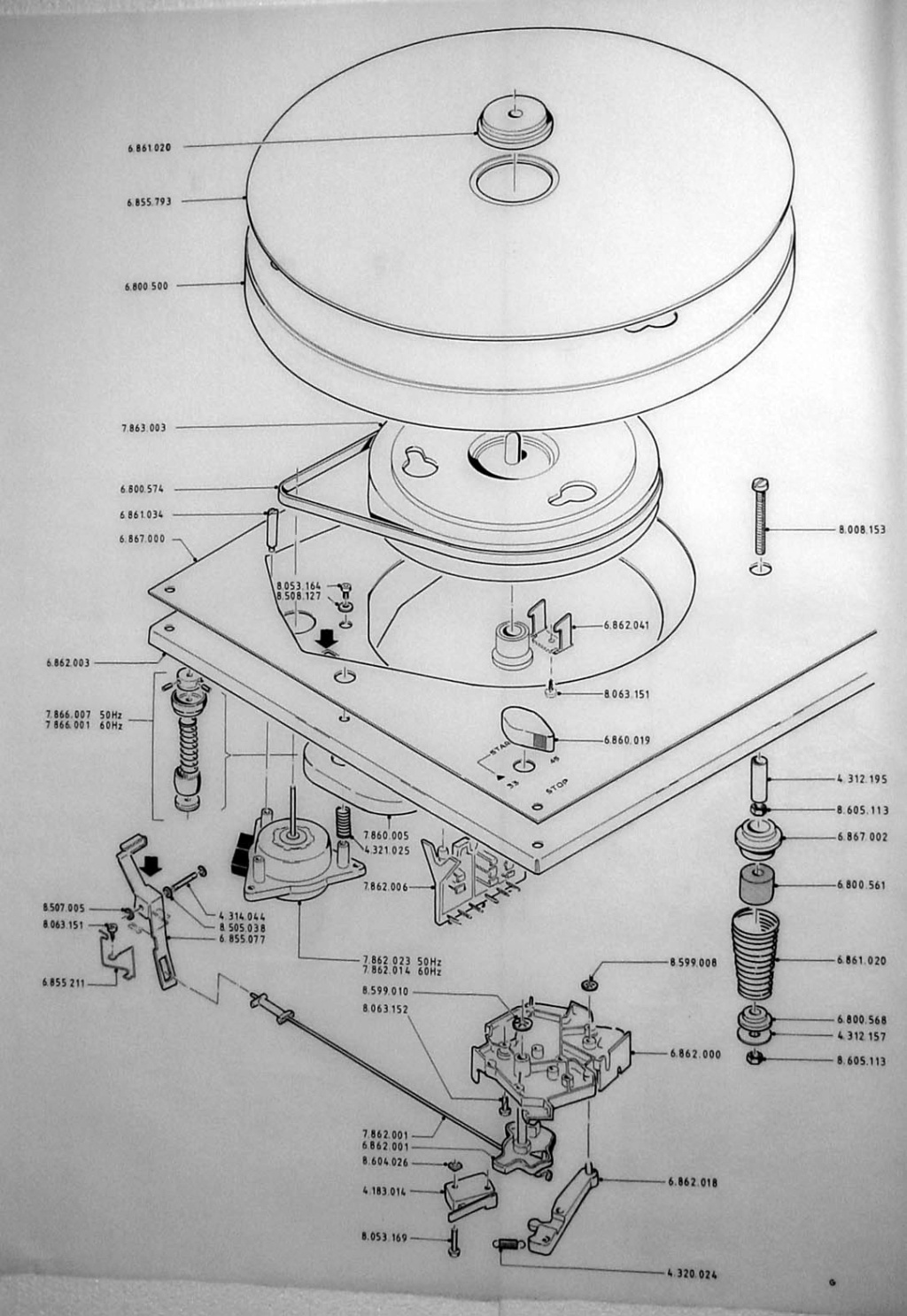 Regolazione Piatto Thorens TD 145 mkii Td145i10