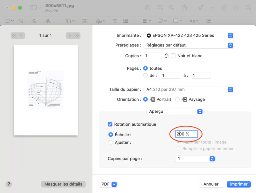 Comment agrandir un plan du 1/50 au 1/25 ? Captur24