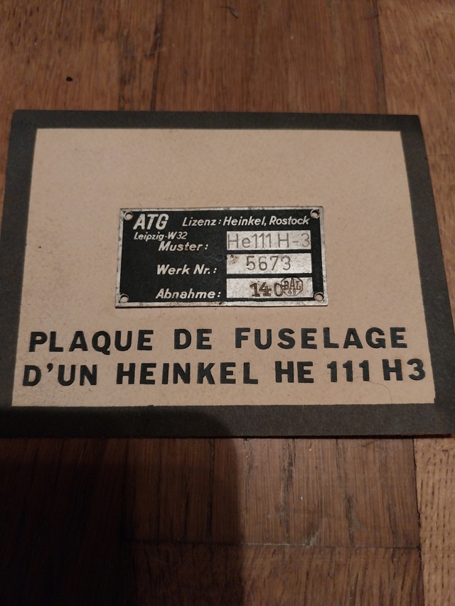 Plaque de fuselage HE 111 20241011