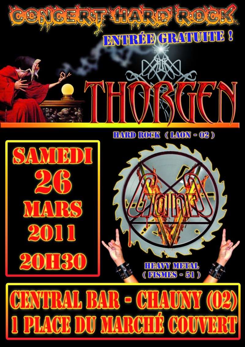 Concert au Central Bar à Chauny le 26 mars 2011 Affich11