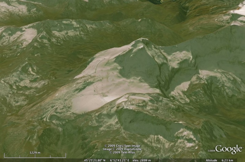 Vues de la Haute-Tarentaise par Google Earth Gmge10