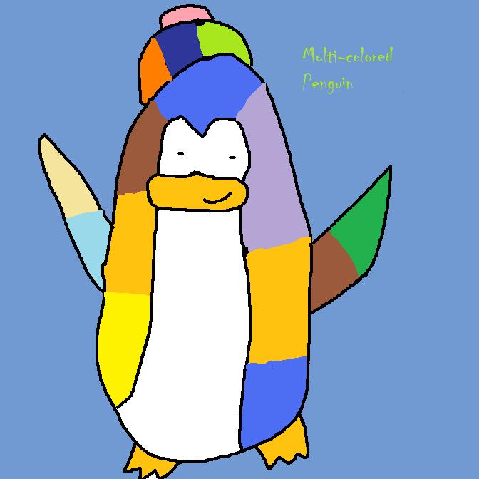 Multi-colored Penguin Multic10