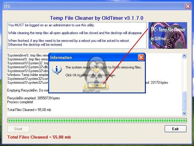 Tuto Temp File Cleaner ( TFC ) A310