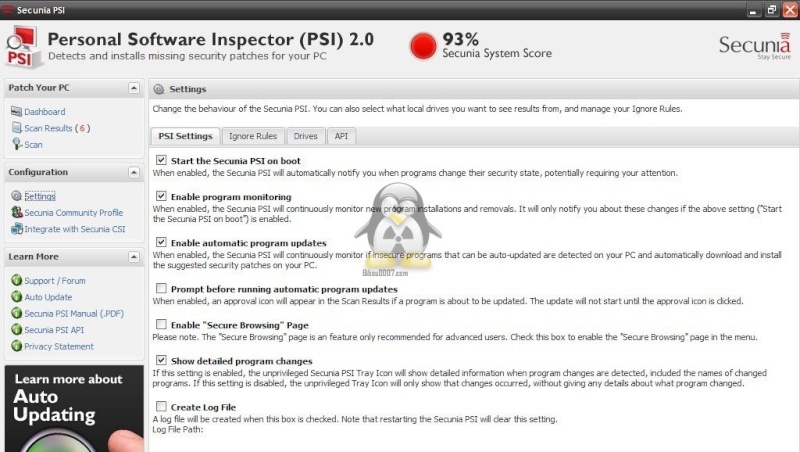 Tutoriel Secunia Personal Software Inspector (Secunia PSI 2.0) Sans_111