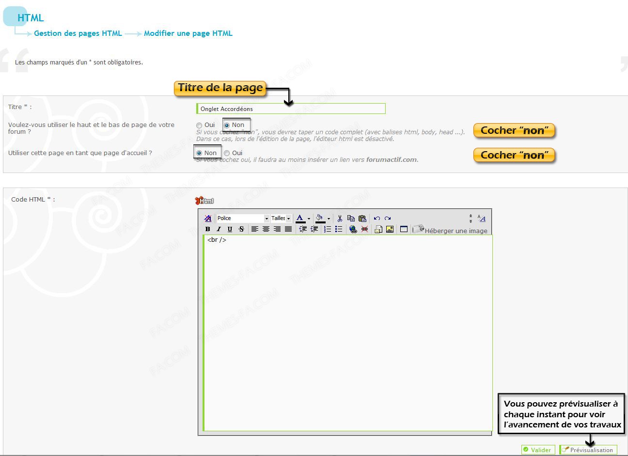 Création d'une page HTML complète sur Forumactif - L'intégrer par iframe - Placer les scripts Ffd10