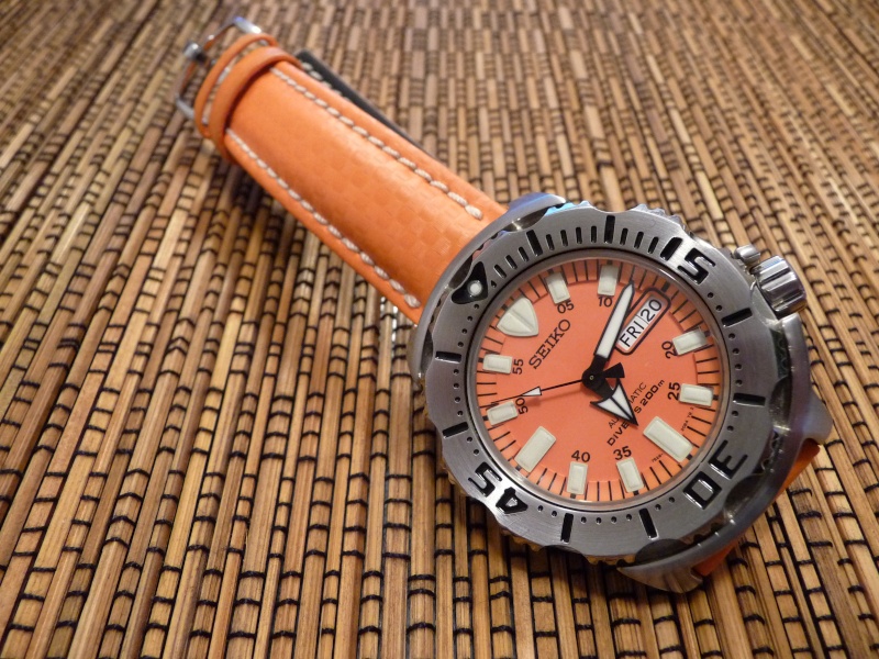 Petite dernière....Seiko Monster orange ! P1000023