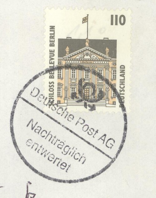 Nachträglich entwertet - Stempel aus Deutschland Schwar10