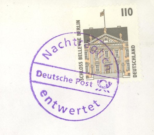 Nachträglich entwertet - Stempel aus Deutschland Violet11