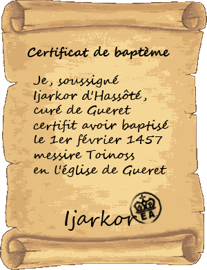 Registre des baptêmes Certif10