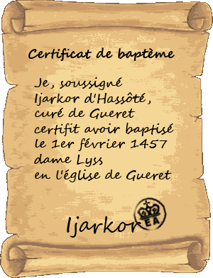 Registre des baptêmes Certif11