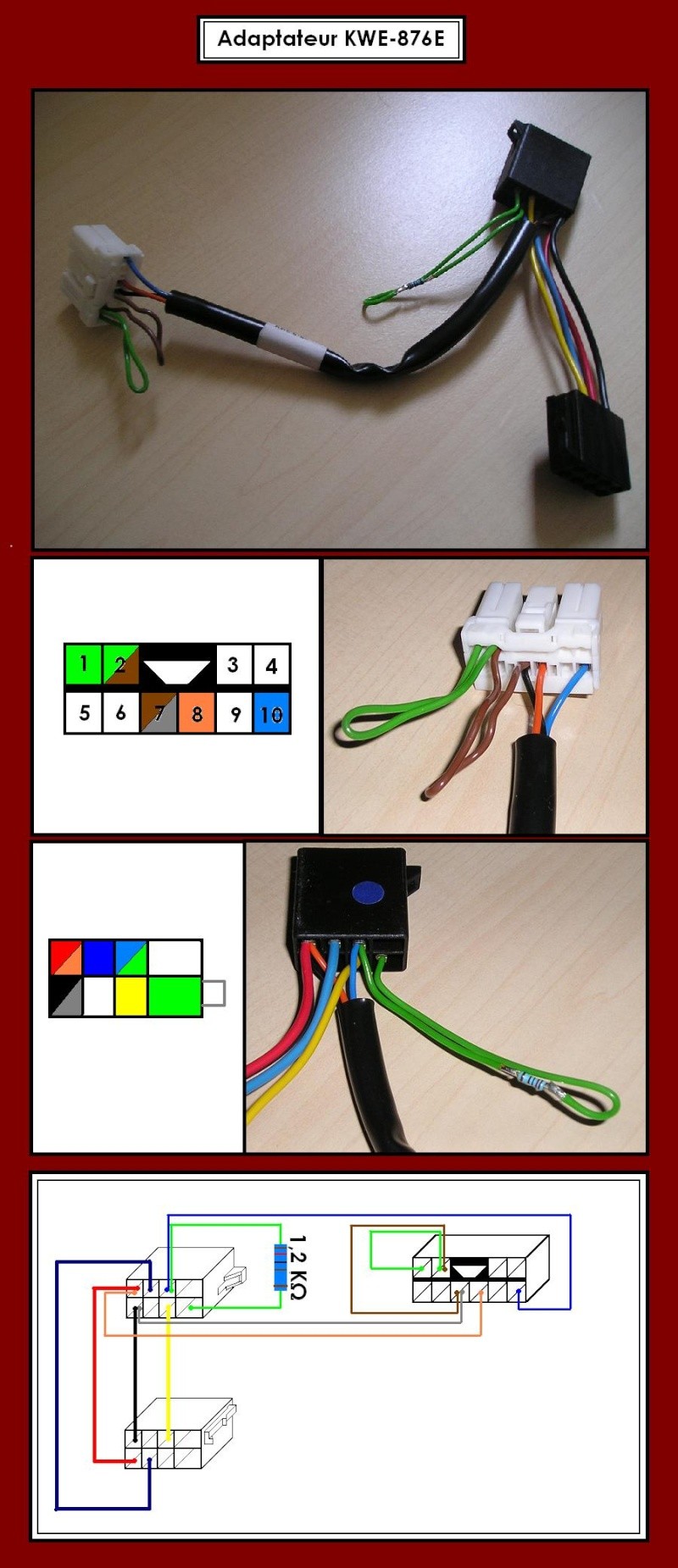 \\\ Schéma de cablage pour adaptateur KWE-876E Alpine /// Kwe_8710