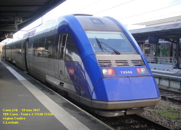 X 72500 en gare de Caen Caen_x11