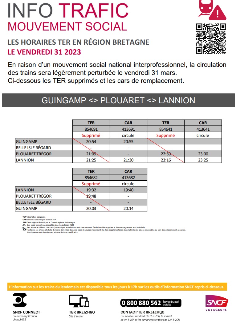 Perturbations vendredi 31 mars soir Lannion Plouaret Guingamp Capt1059