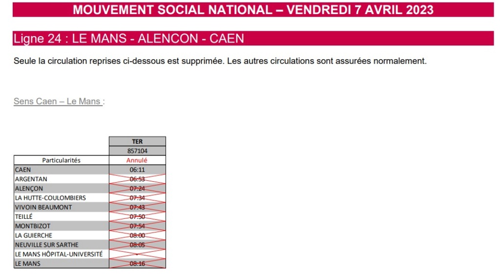 Greve vendredi 7 avril 2023 TER Pays de la Loire Capt1207