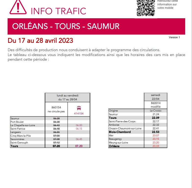 Modifications Saumur Tours du 17 au 28 avril 2023 Capt1275