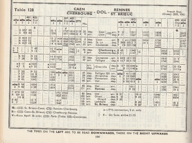 Lamballe Dinan Dol Lison Chaix ETAT mai 1914 SNCF 1956 1970 1971 1972 1974 été 1980 été 1995 sept 2009 Capt1366