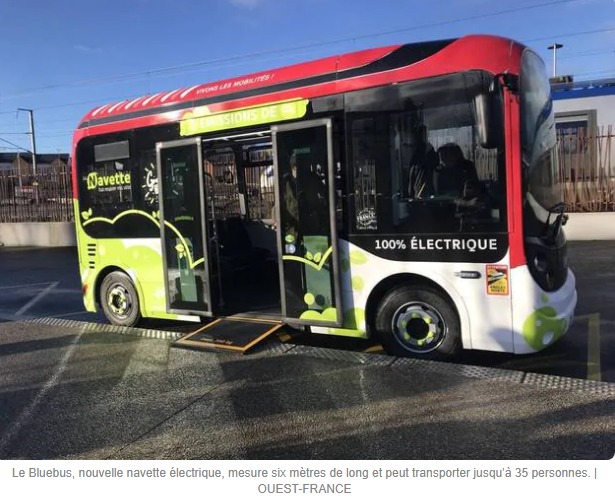 Morlaix navette électrique gratuite entre la gare SNCF et centre ville 03 01 2022 Captu272