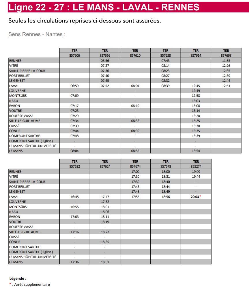 Programme TER Pays de la Loire jeudi 09 mars 2023 Captu455