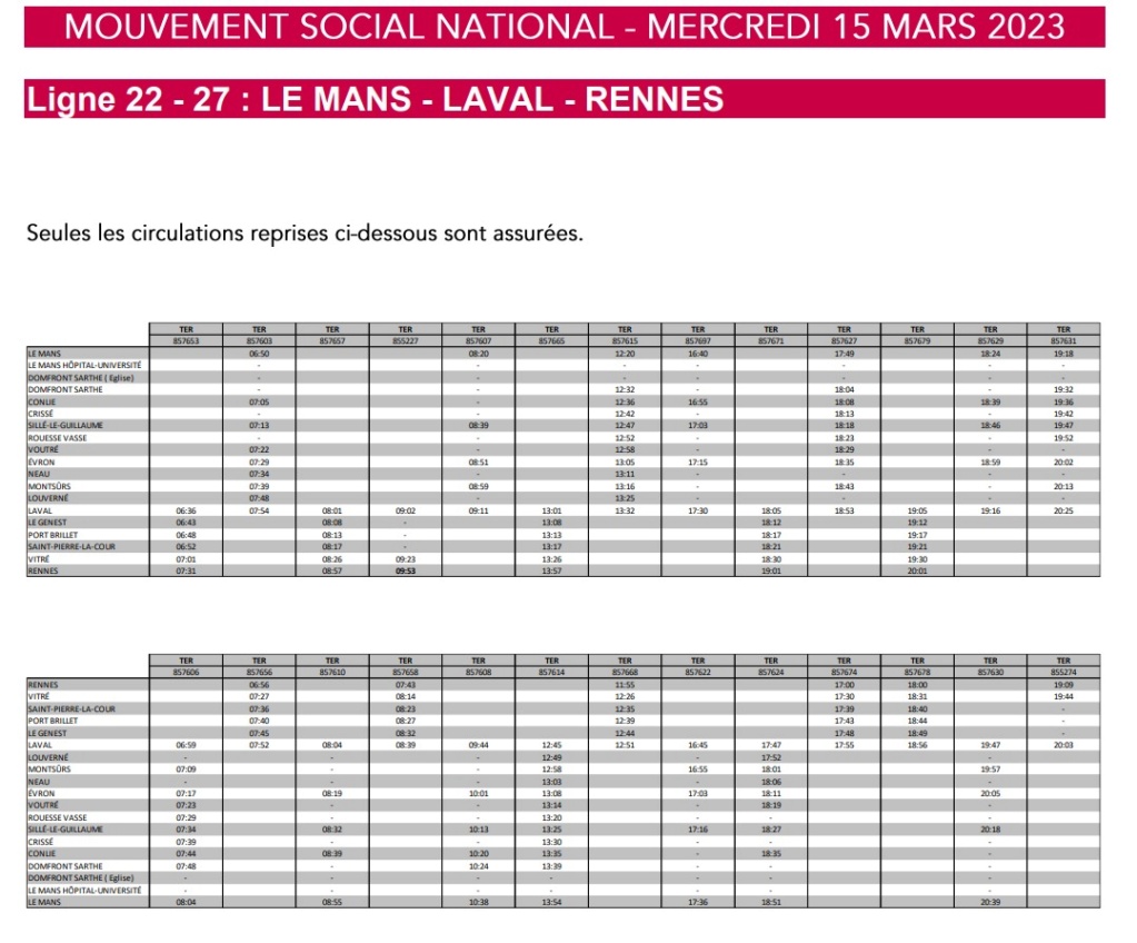 TER Pays de la Loire programme mercredi 15 mars 2023 Captu656