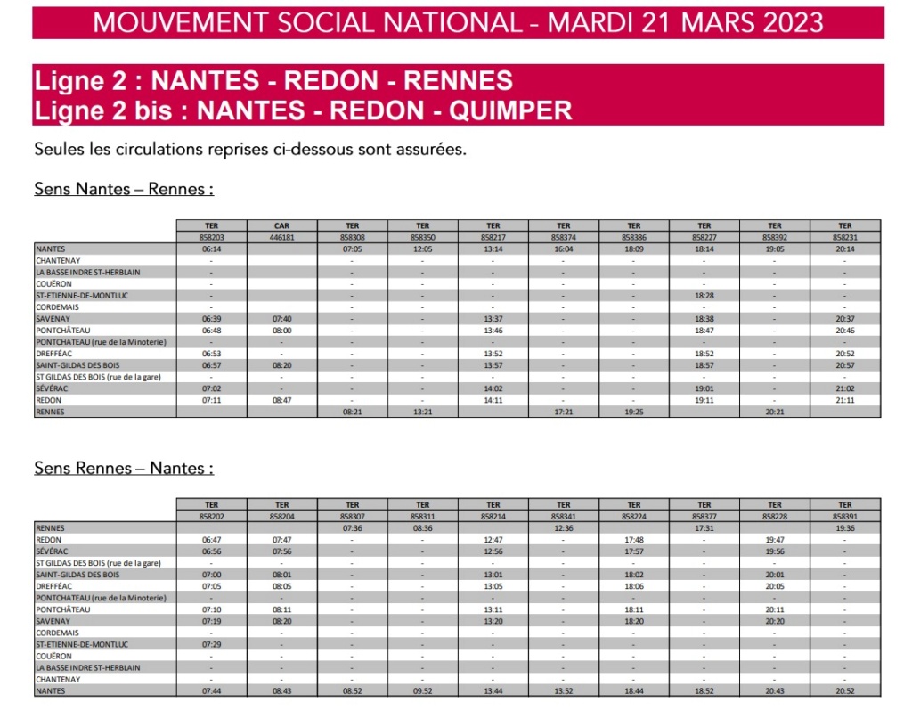 TER Pays de la Loire programme mardi 21 mars 2023 Captu813