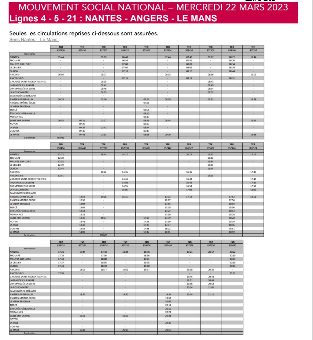 TER Pays de la Loire programme mercredi 22 mars 2023 Captu839