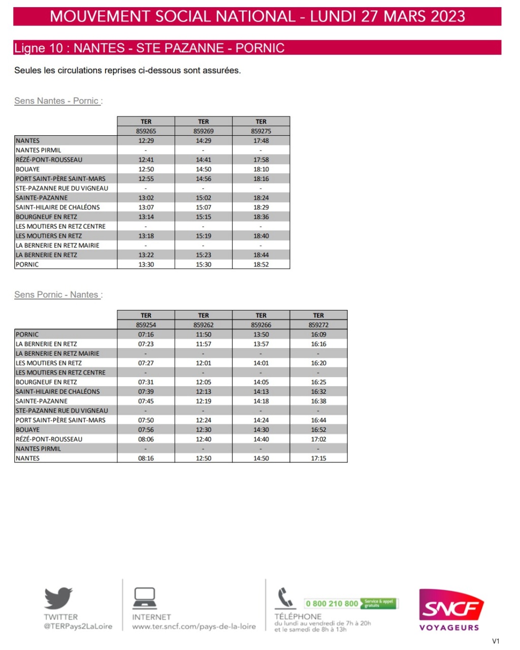 TER Pays de la Loire programme lundi 27 mars 2023 Captu968