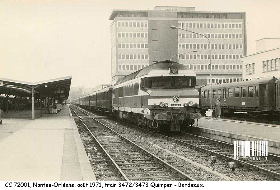 Nantes CC 72001 aout 1971 express Quimper Bordeaux Cc_72017