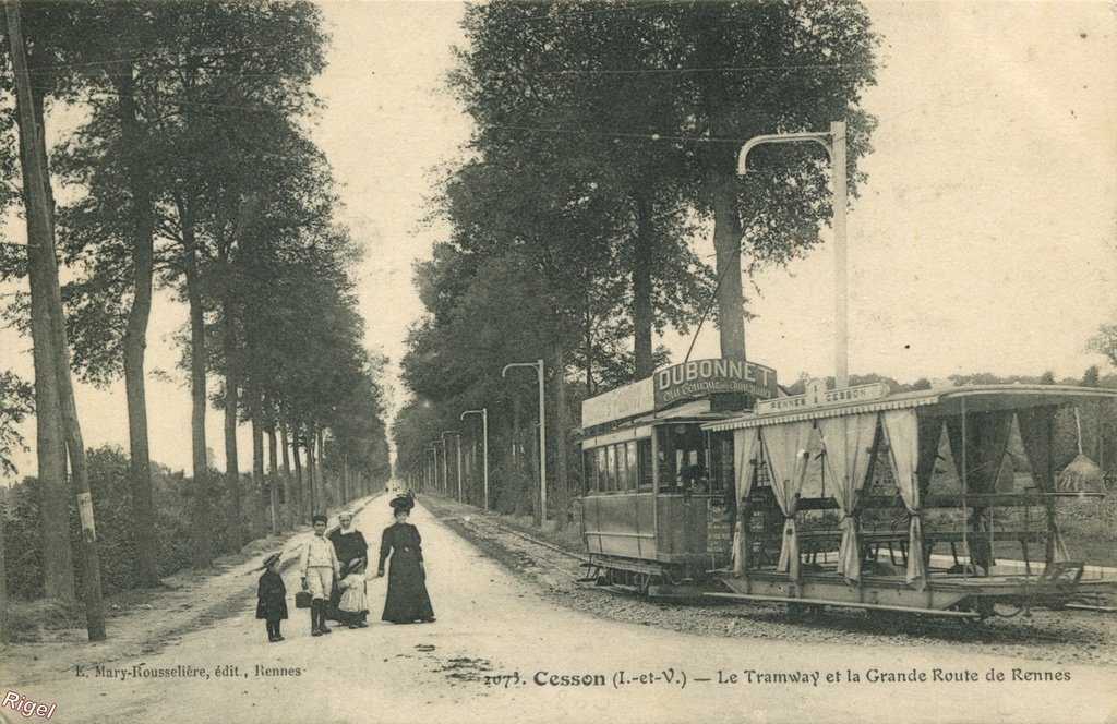 photos anciennes du tramway de Rennes + station des taxis de la gare de Rennes Cesson11