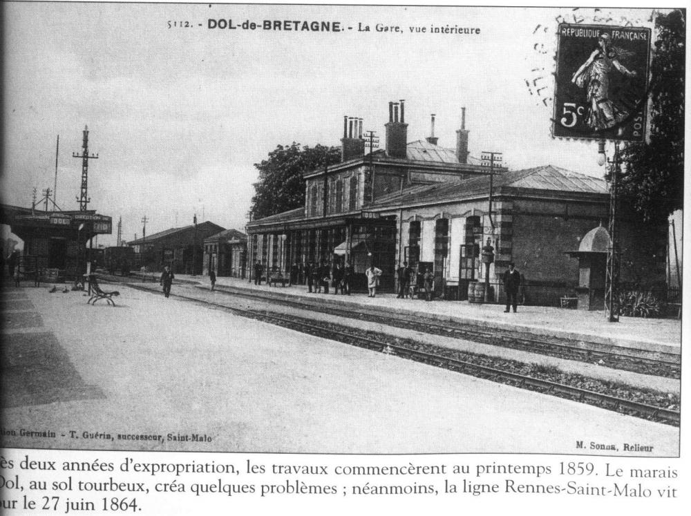 Lamballe Dinan Dol Lison Chaix ETAT mai 1914 SNCF 1956 1970 1971 1972 1974 été 1980 été 1995 sept 2009 Dol_de11