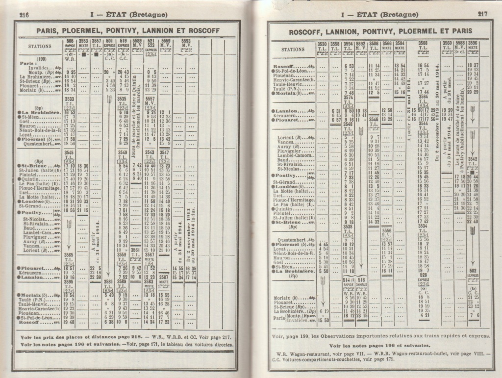 horaires Chaix Cie Etat Lannion Plouaret SNCF Etat_m11