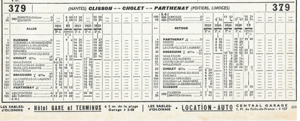 CHAIX horaires Nantes Cholet Parthenay Poitiers Limoges Image426