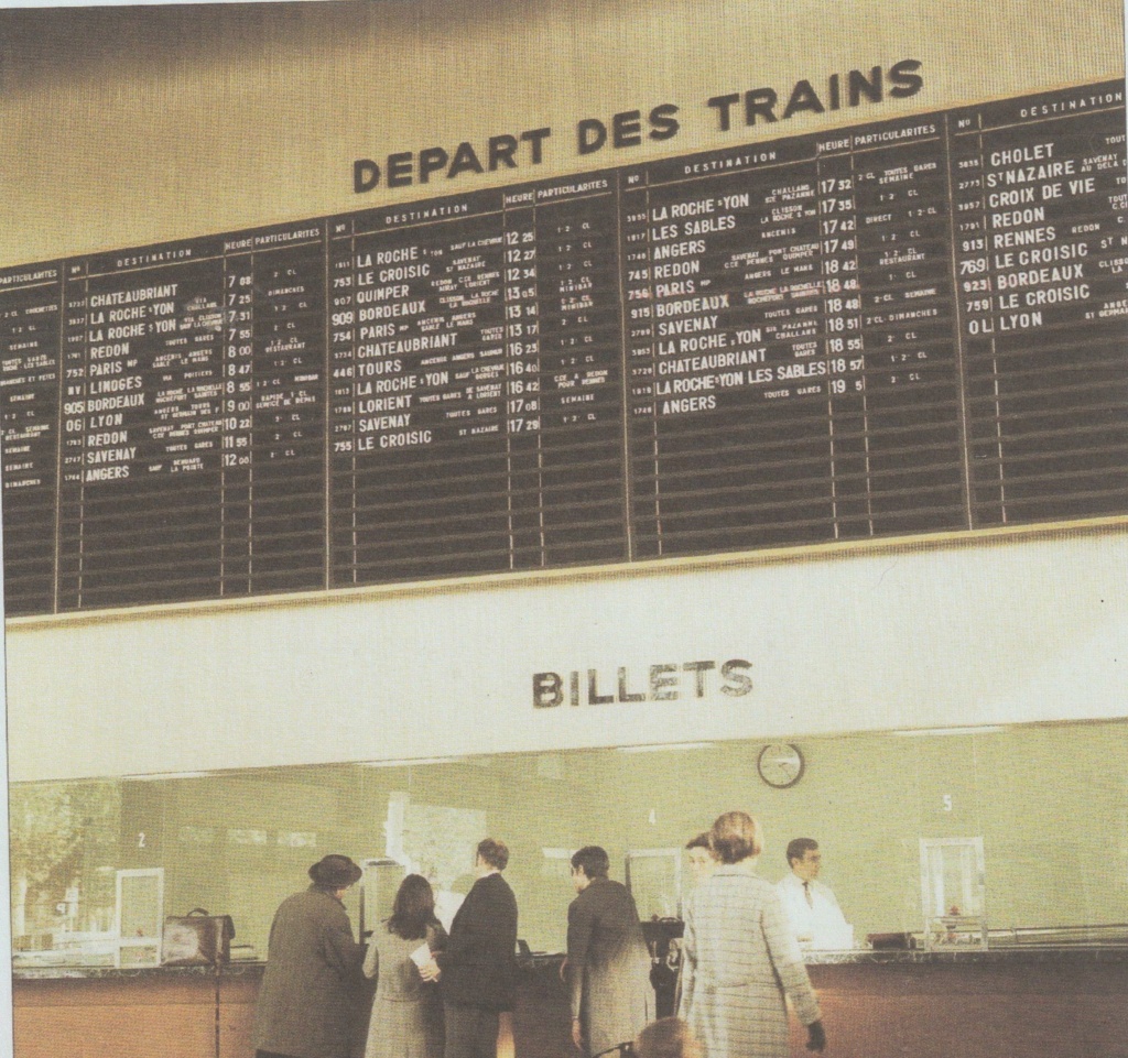 Nantes hall départ des trains hiver 1968 Nantes55