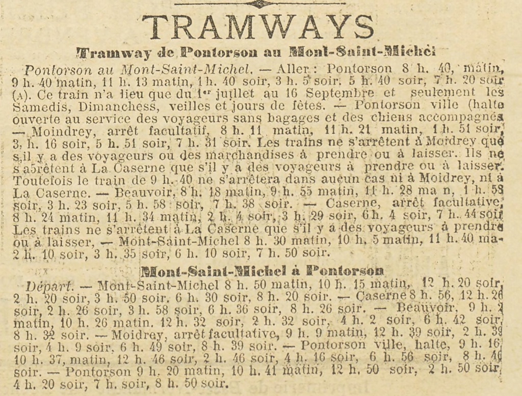 Ouverture ligne Pontorson Mont St Michel 29 juillet 1901 Pontor13