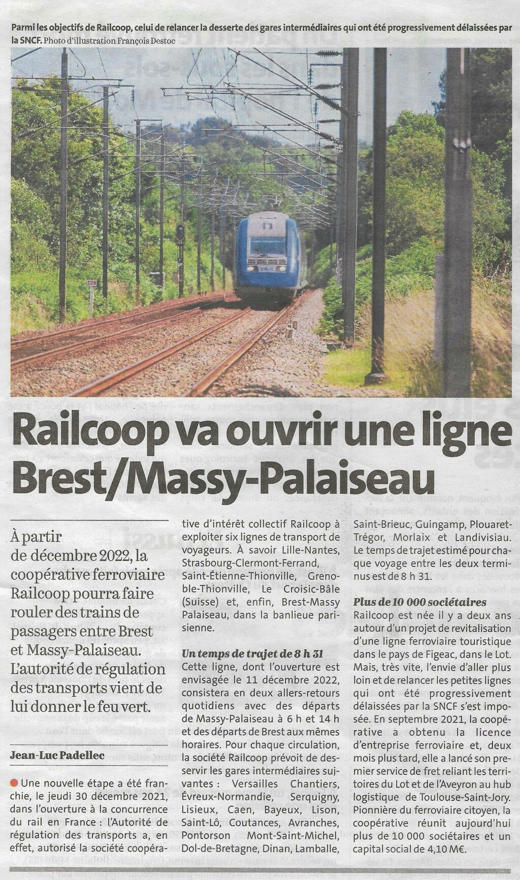 Railcoop ligne Brest - Caen - Massy en décembre 2022 Rail_c11