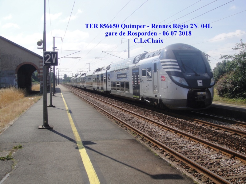 en gare de Rosporden trains et autocars TER entre 16 h 15 et 18 h vendredi 6 juillet 2018 Rospor15