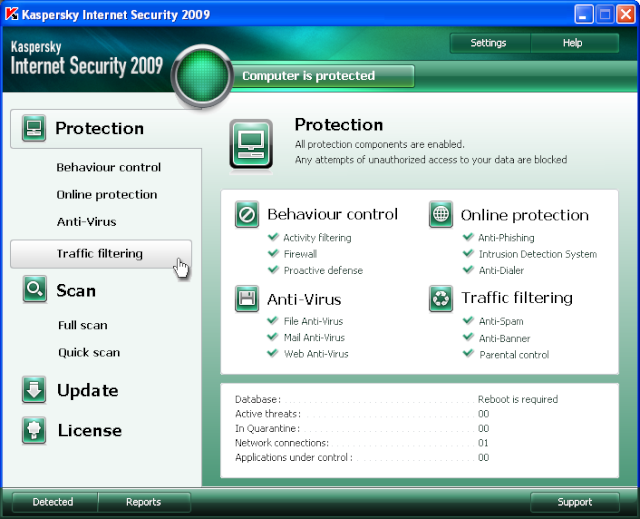 Kaspersky Internet security 2009 Kis8010