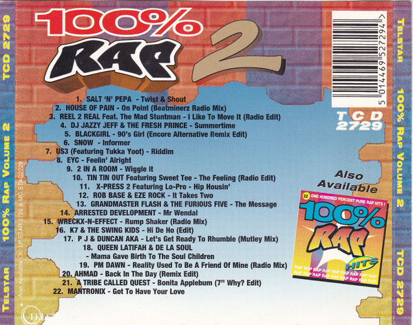 100% Rap Hits Vol.2 (CD Album) NILSONMIX@ Traser11