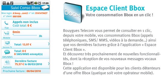 Espace Client Bbox sur Android et Iphone Espace10